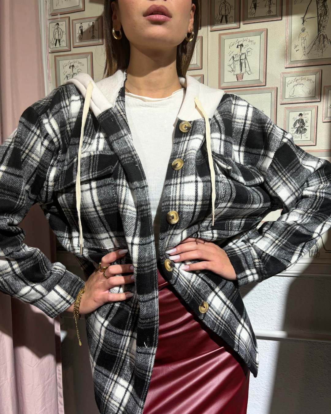 CAMICIA FLANELLA CON CAPPUCCIO