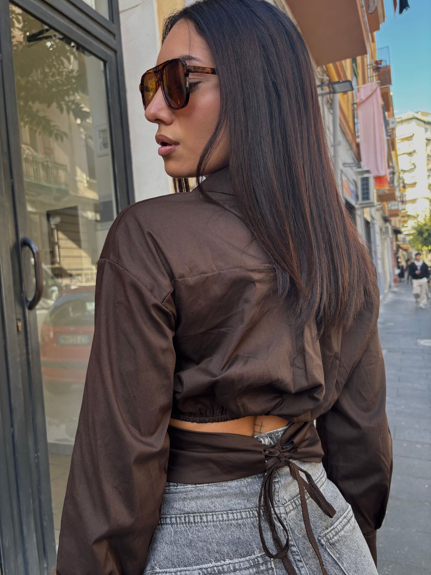 CAMICIA CROP BUSTIER