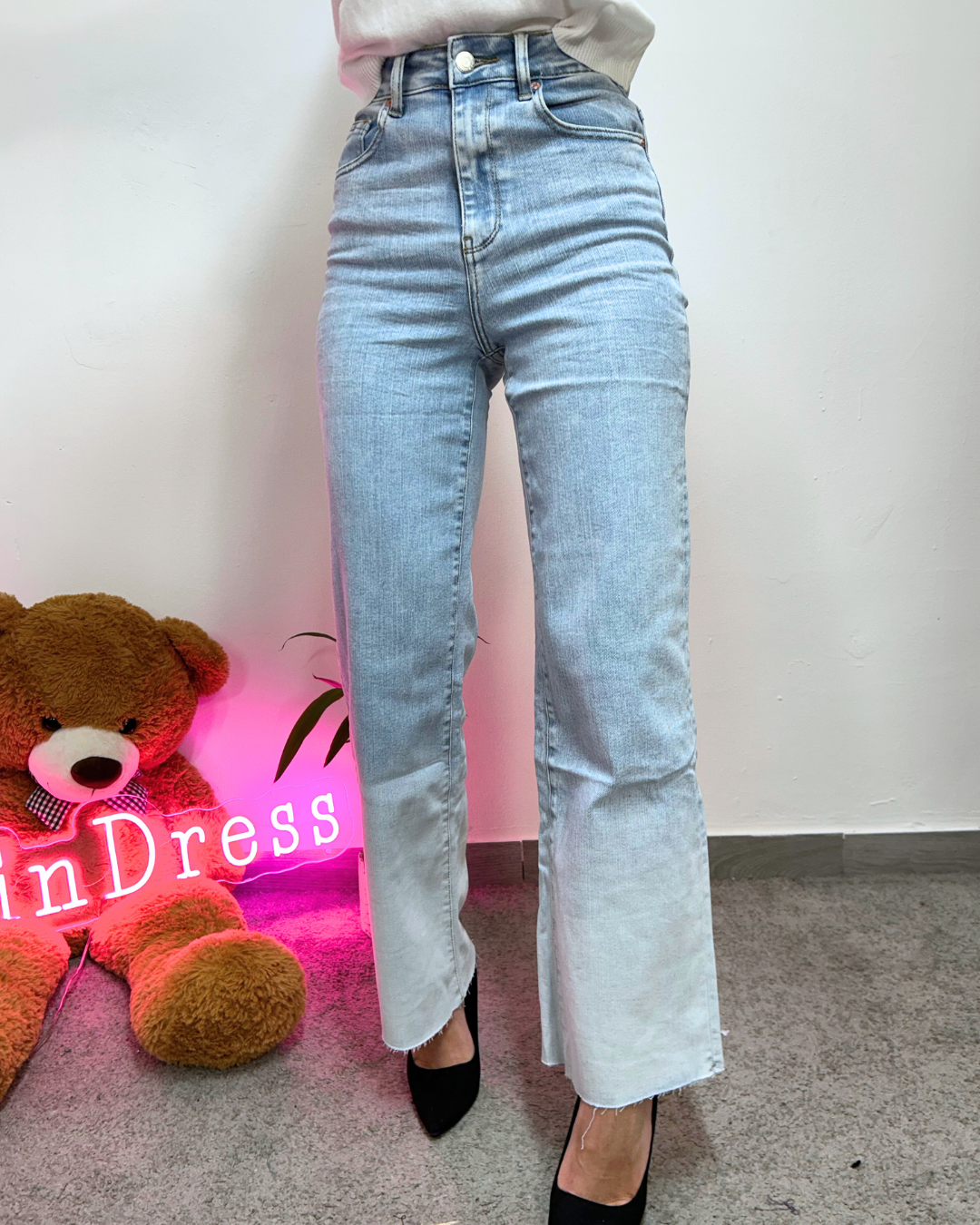 DENIM PALAZZO SFUMATO