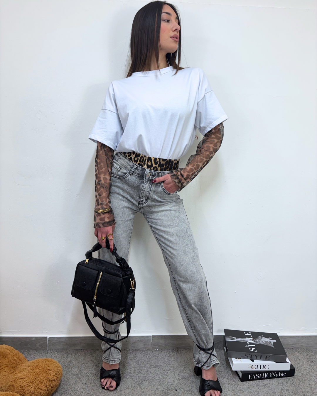 DENIM PALAZZO GRAY