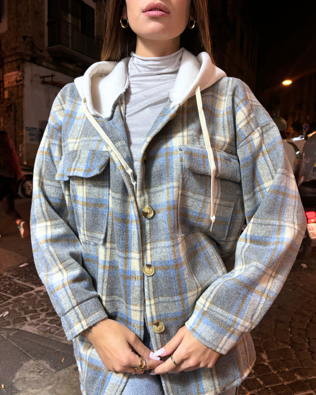 CAMICIA FLANELLA CON CAPPUCCIO