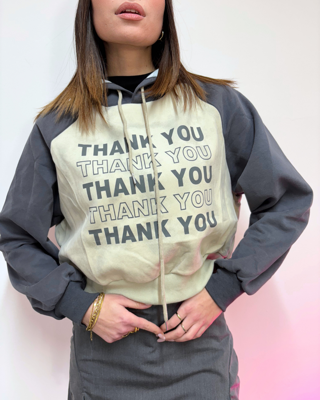 FELPA CROP THANK YOU