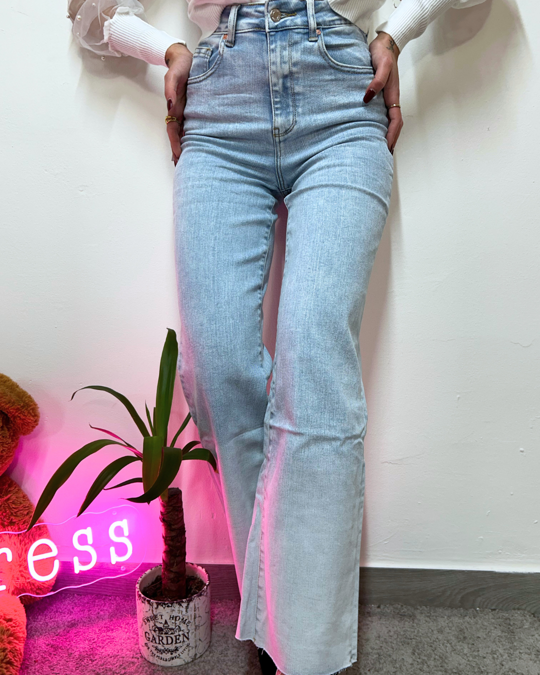 DENIM PALAZZO SFUMATO