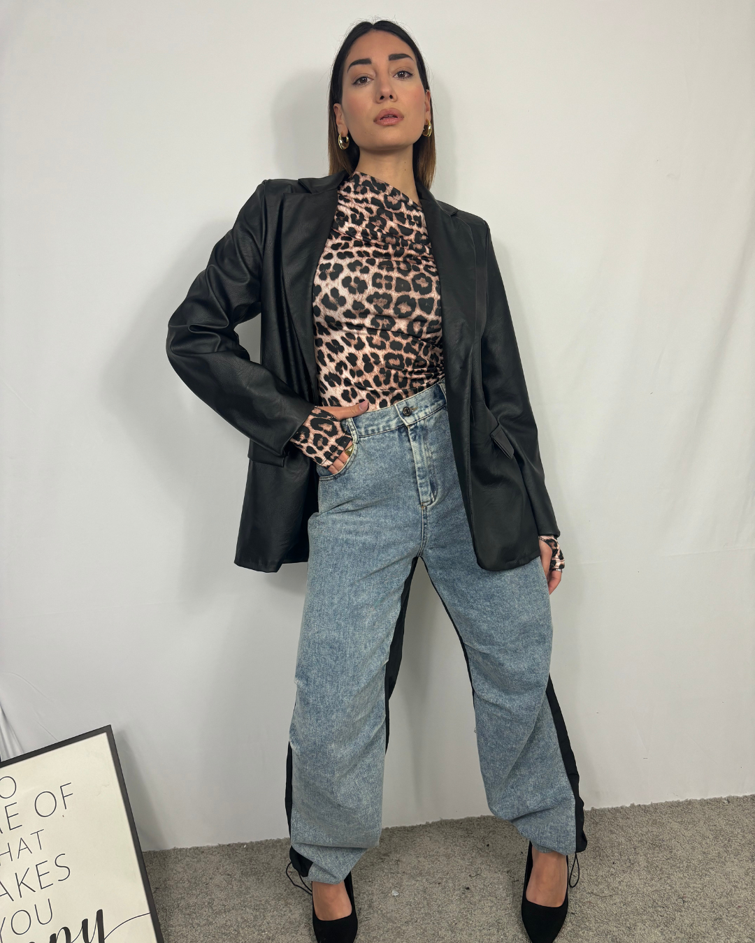 BLAZER OVERSIZE ECOPELLE
