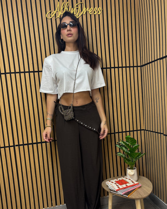 PANTALONE MISTO LINO BANDANA