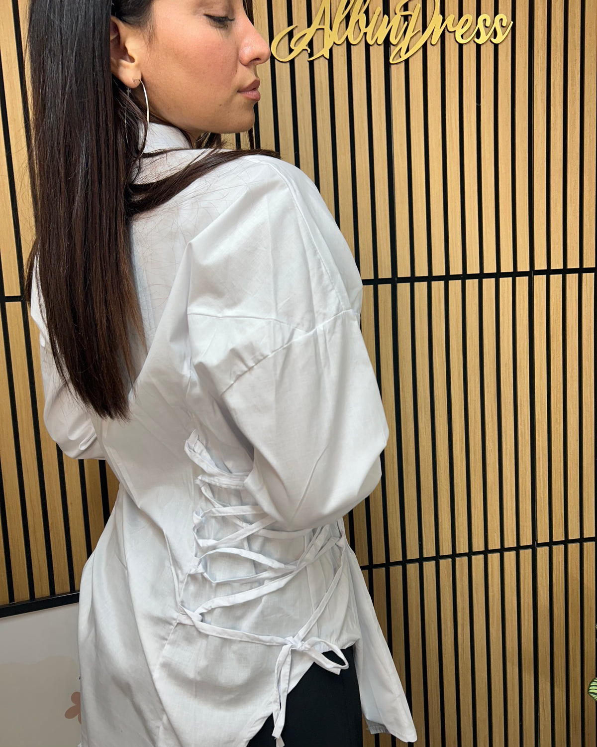 CAMICIA STRINGATA COTONE