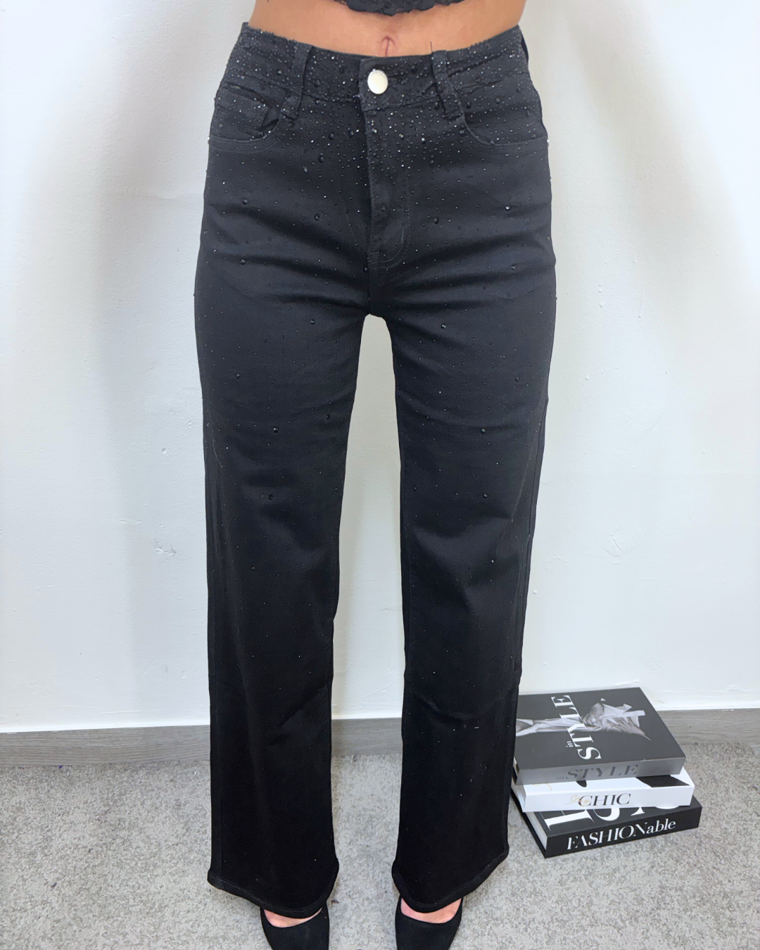 DENIM PALAZZO BLACK DIAMOND