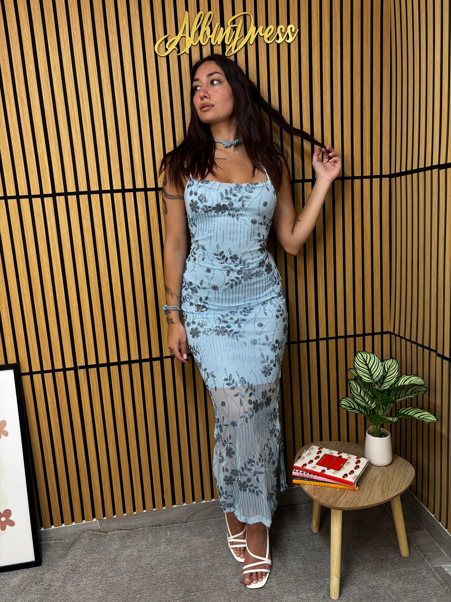 DRESS LUXURY FLOWER AZUR