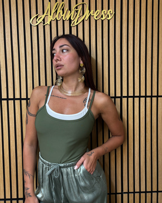 CANOTTA BICOLOR LYCRA