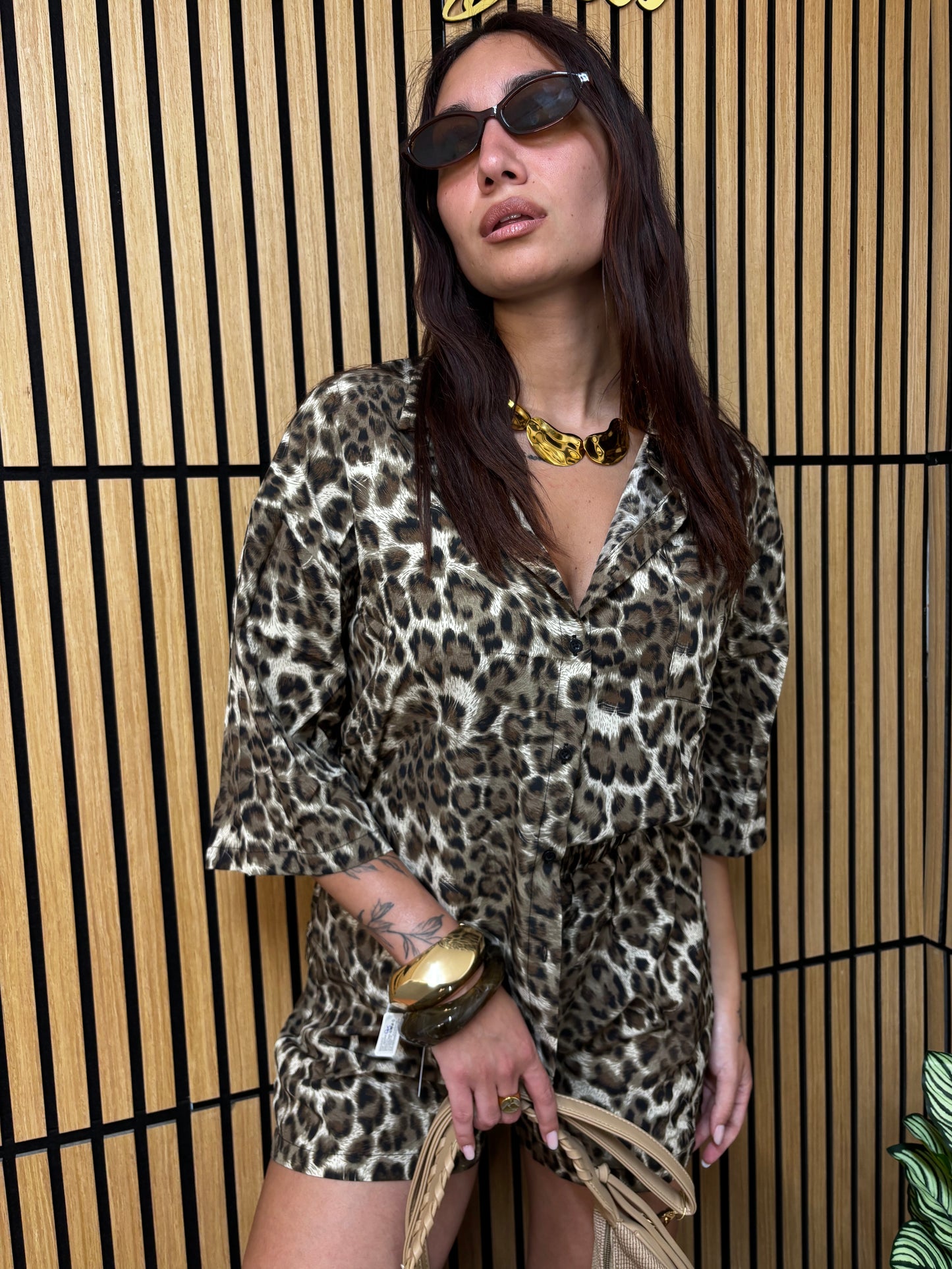 COORDINATO ANIMALIER SHORT