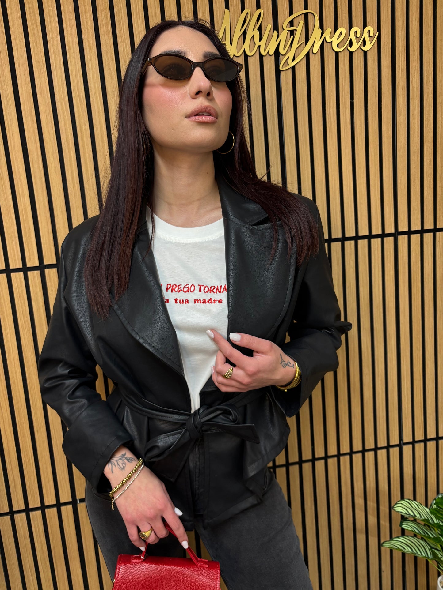 BLAZER ECOPELLE CINTURA