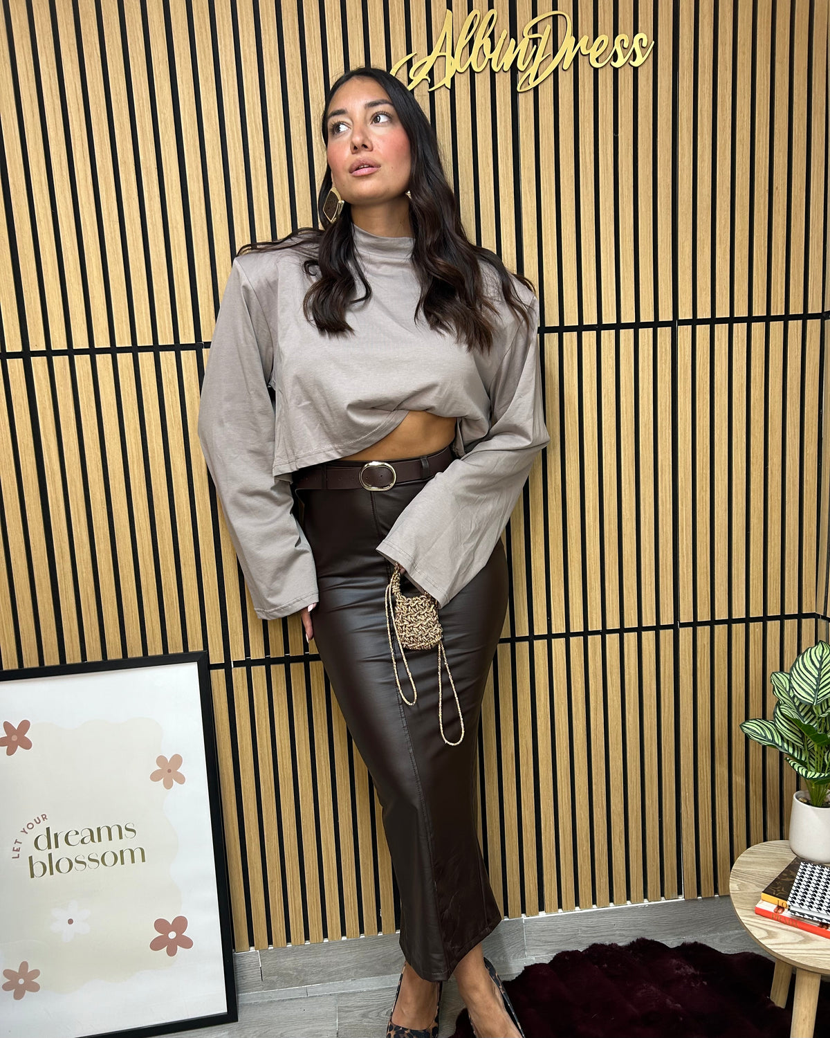 MAGLIA SPALLINA CROP JUST WEST