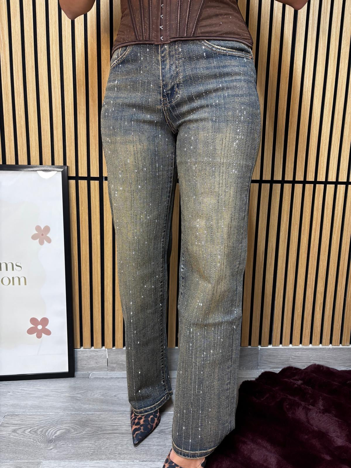 DENIM SHINE PALAZZO
