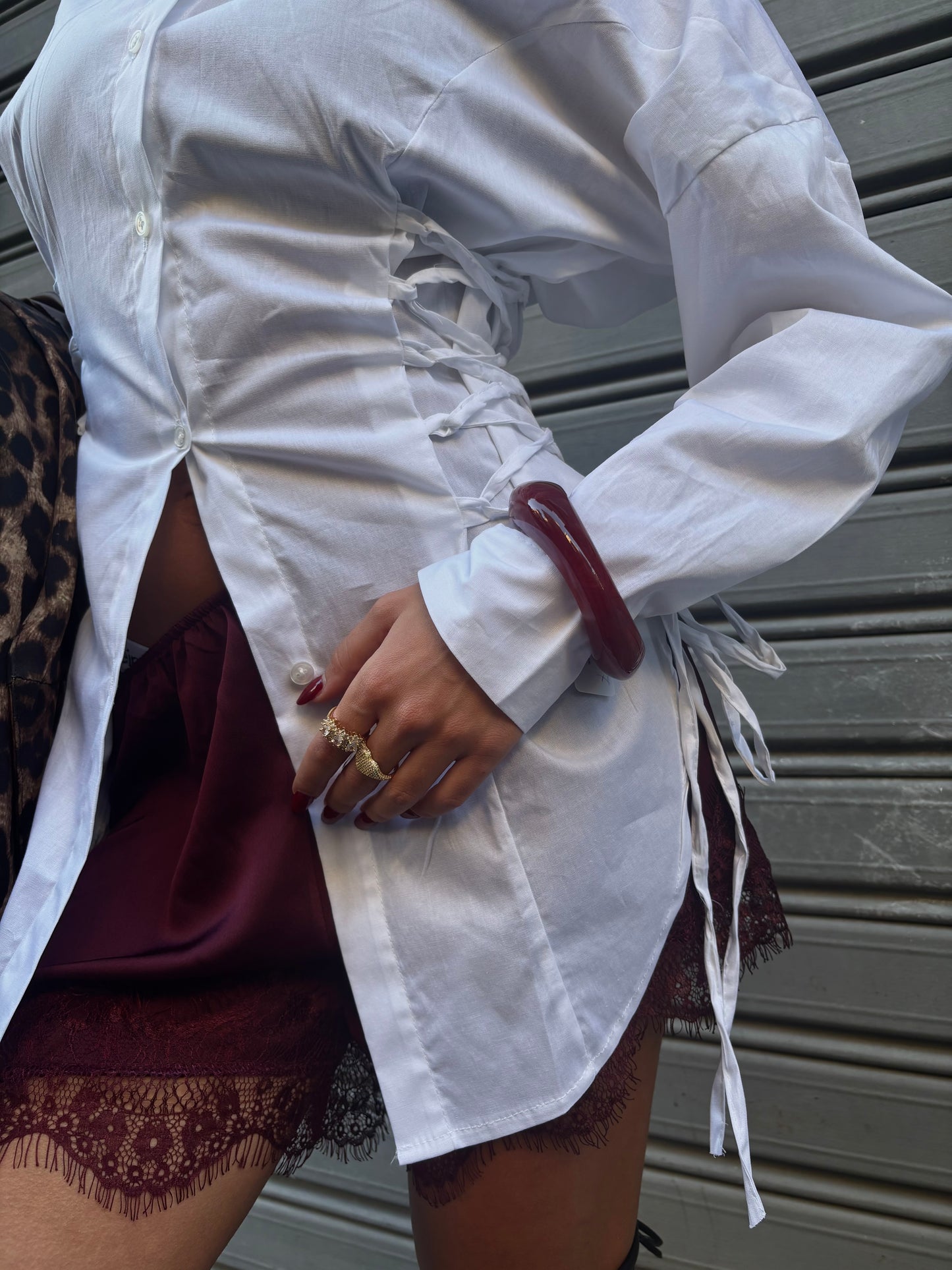 CAMICIA COTONE STRINGATA