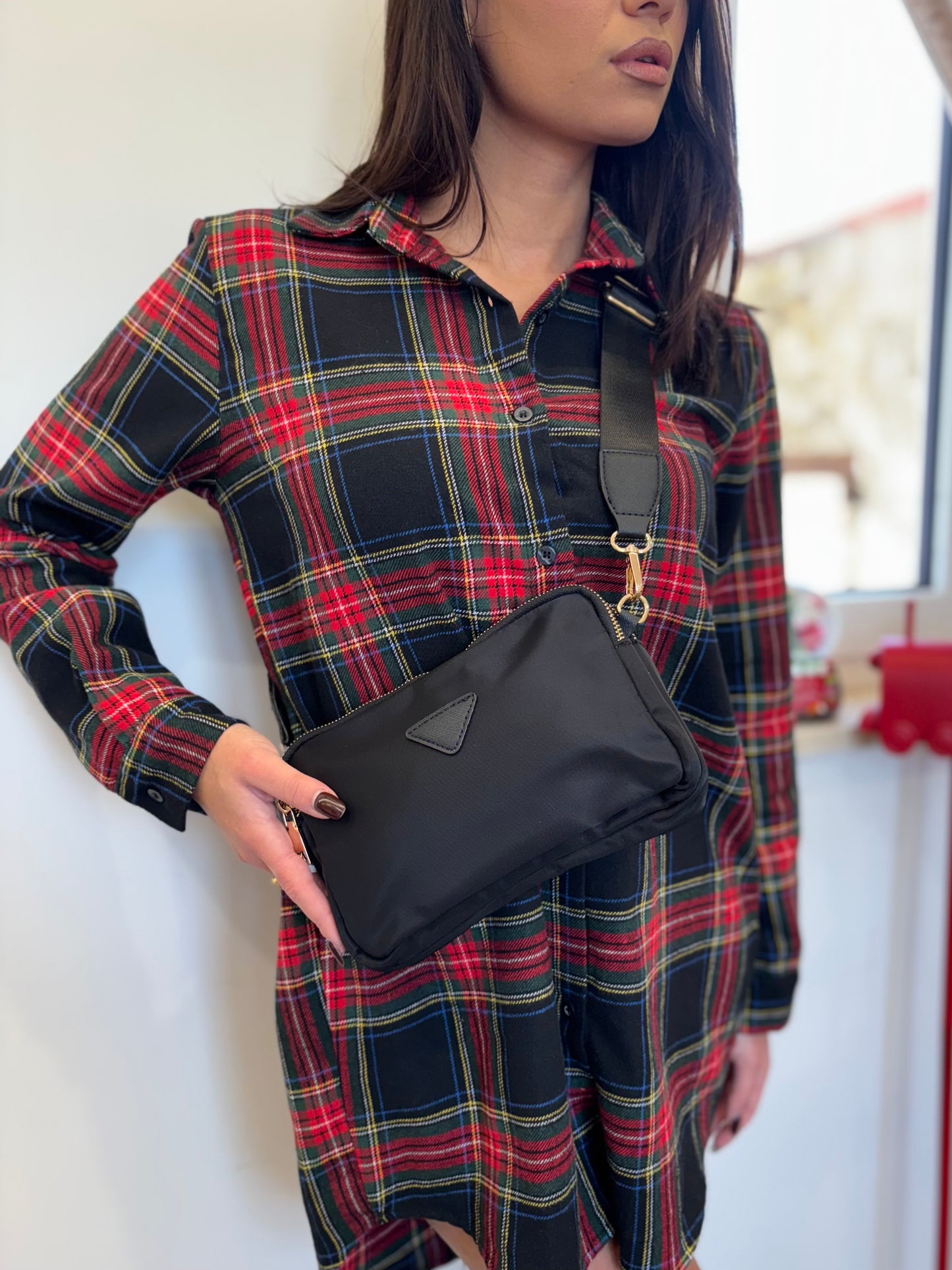 MAXI CAMICIA TARTAN