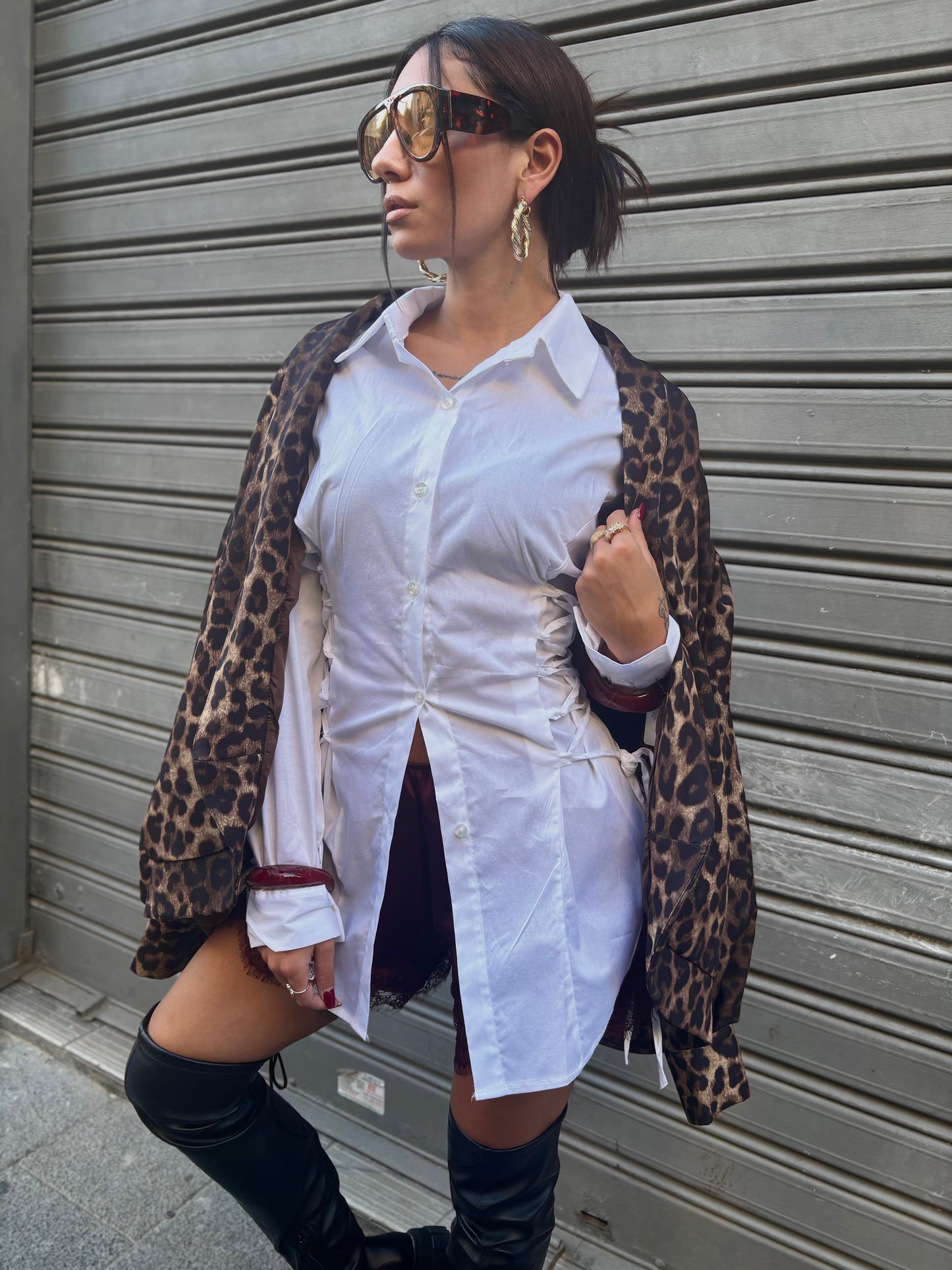 CAMICIA COTONE STRINGATA