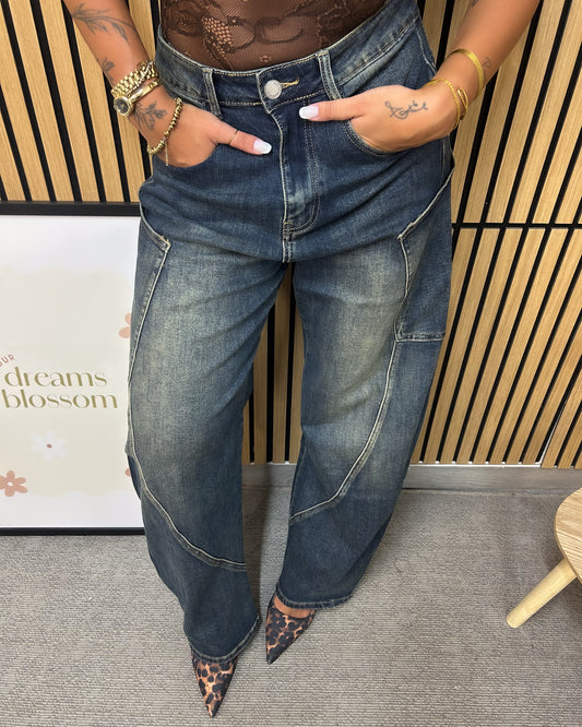 JEANS BALOON SABBIA