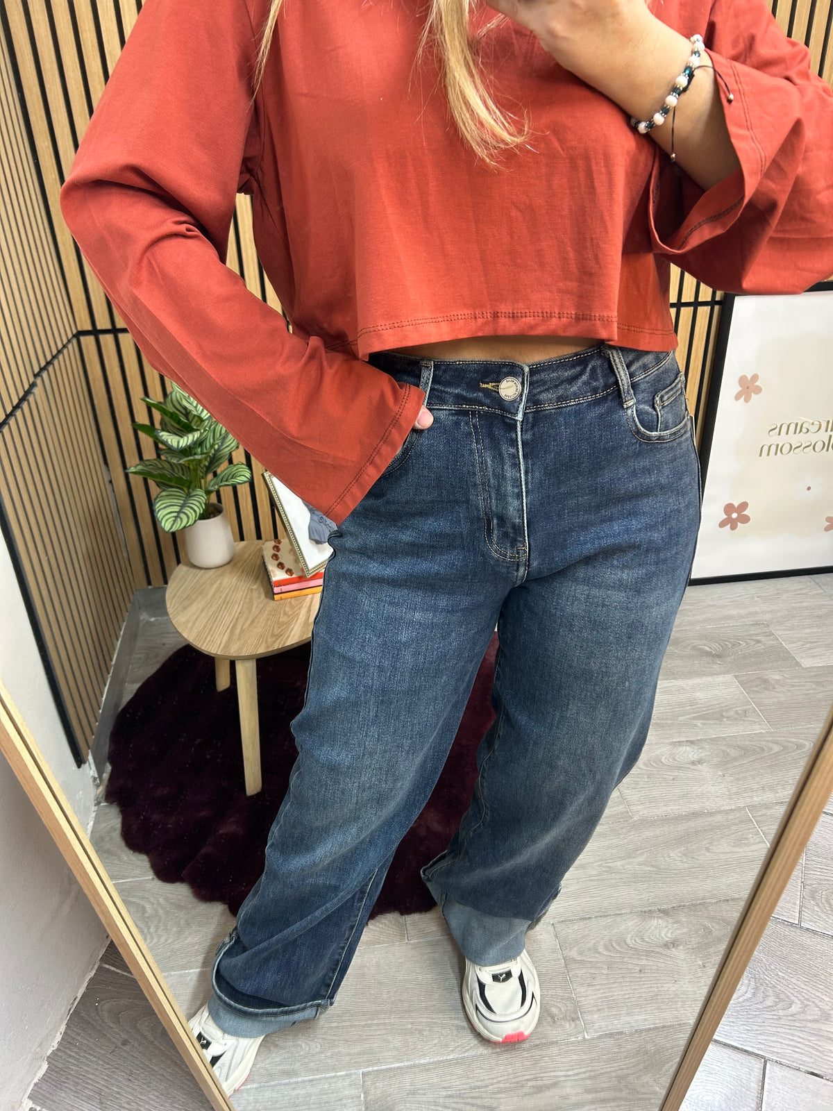 DENIM PALAZZO PIEGONE