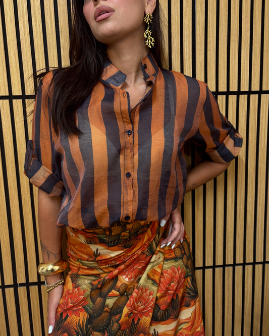 CAMICIA KOREANA RIGATA