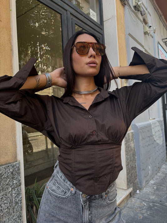 CAMICIA CROP BUSTIER