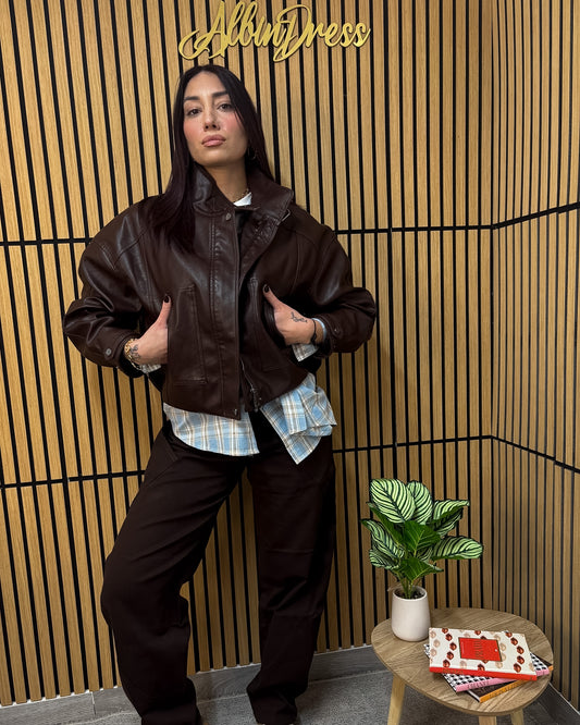 JACKET ECOPELLE CHOCOLATE