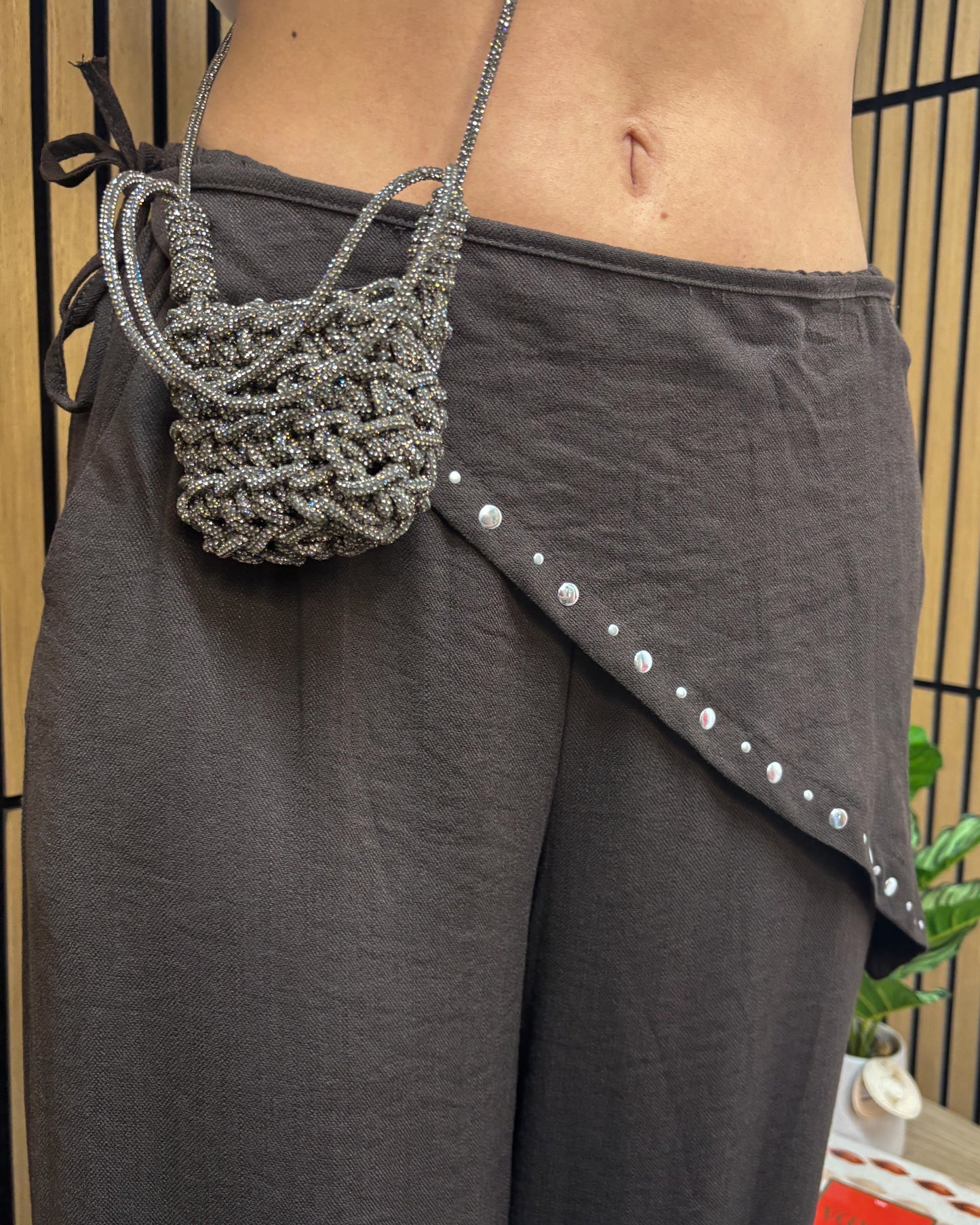 PANTALONE MISTO LINO BANDANA