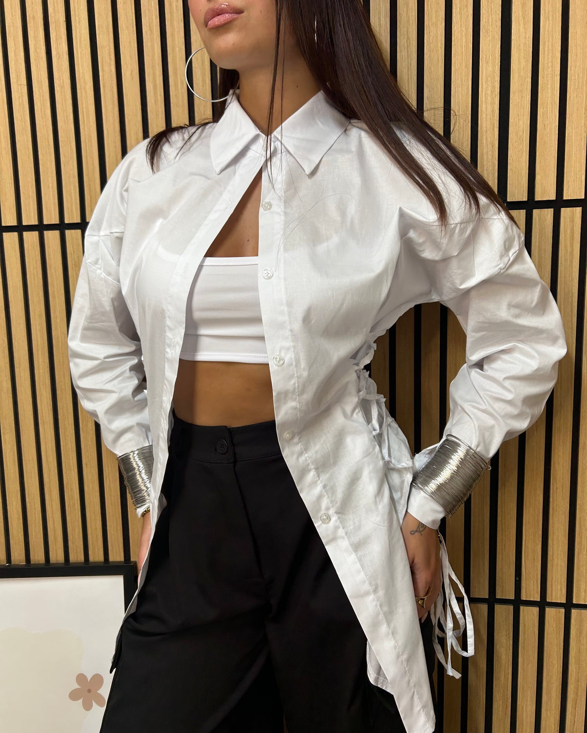 CAMICIA STRINGATA COTONE