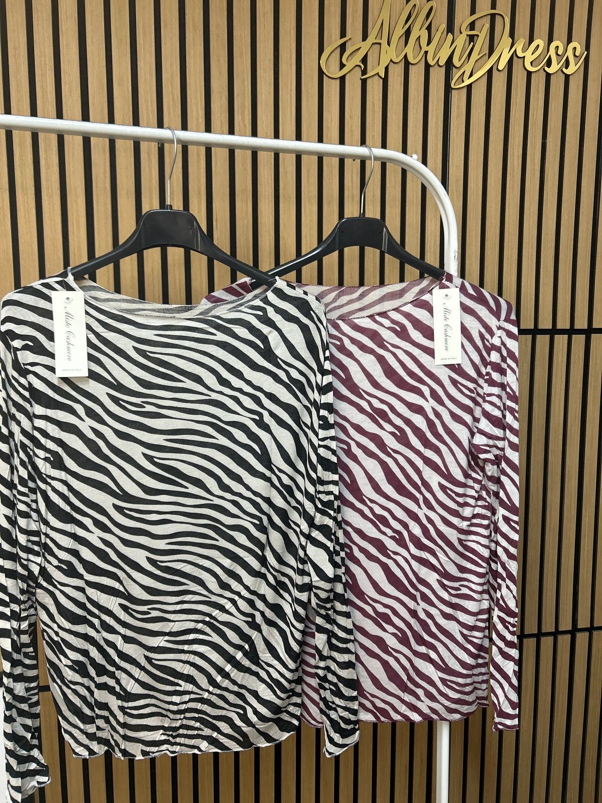MAGLIA CASHMERE ZEBRATA CURVY