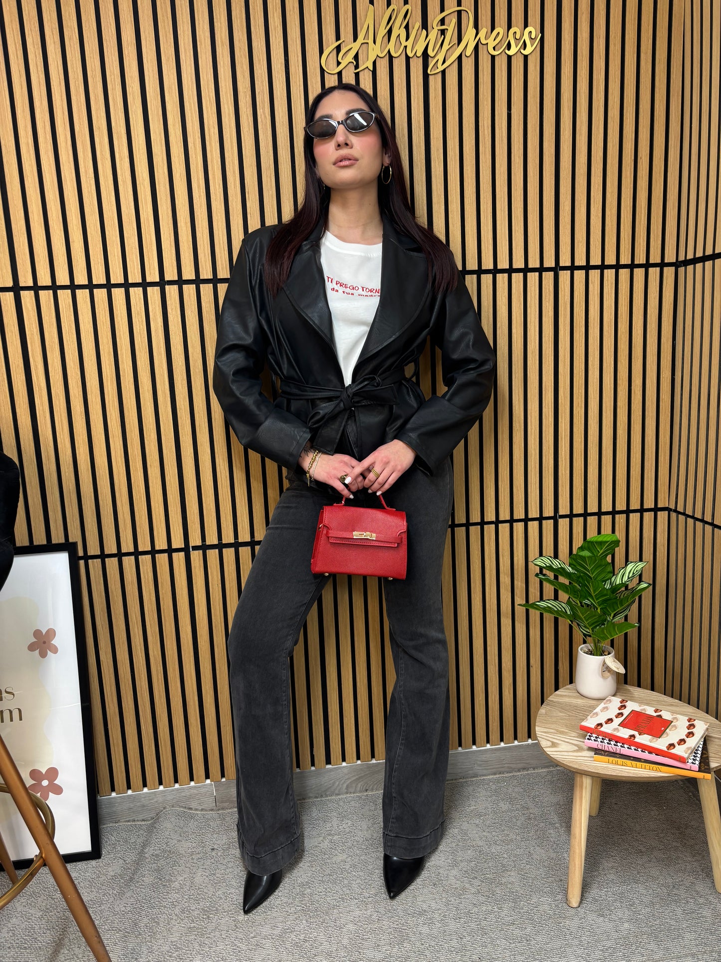 BLAZER ECOPELLE CINTURA