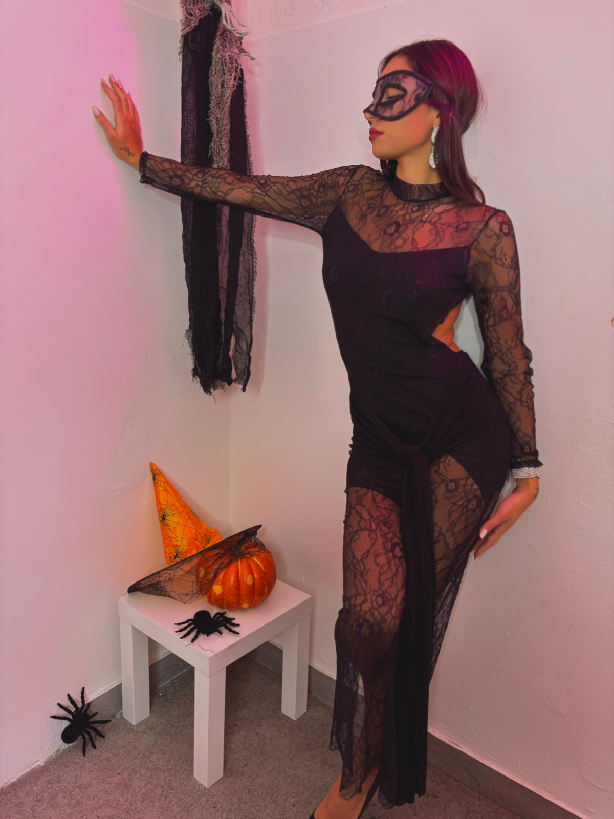 DRESS LONG IN PIZZO
