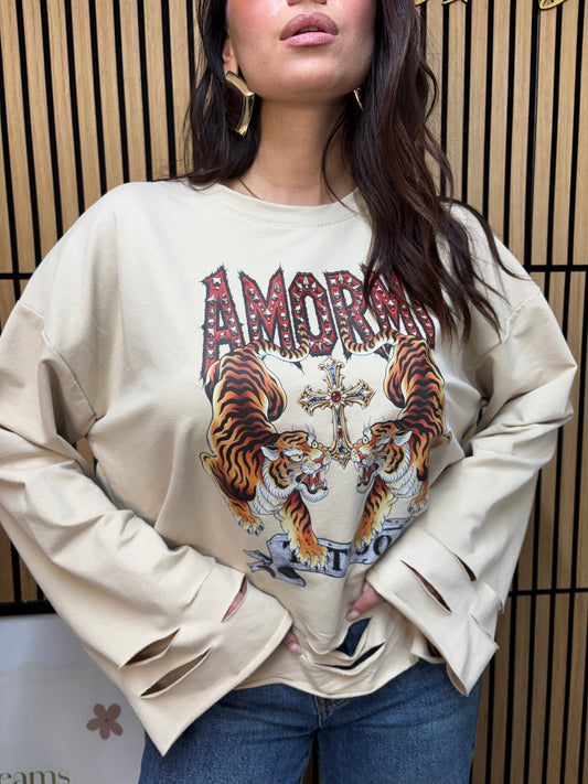 FELPA AMOUR TIGER