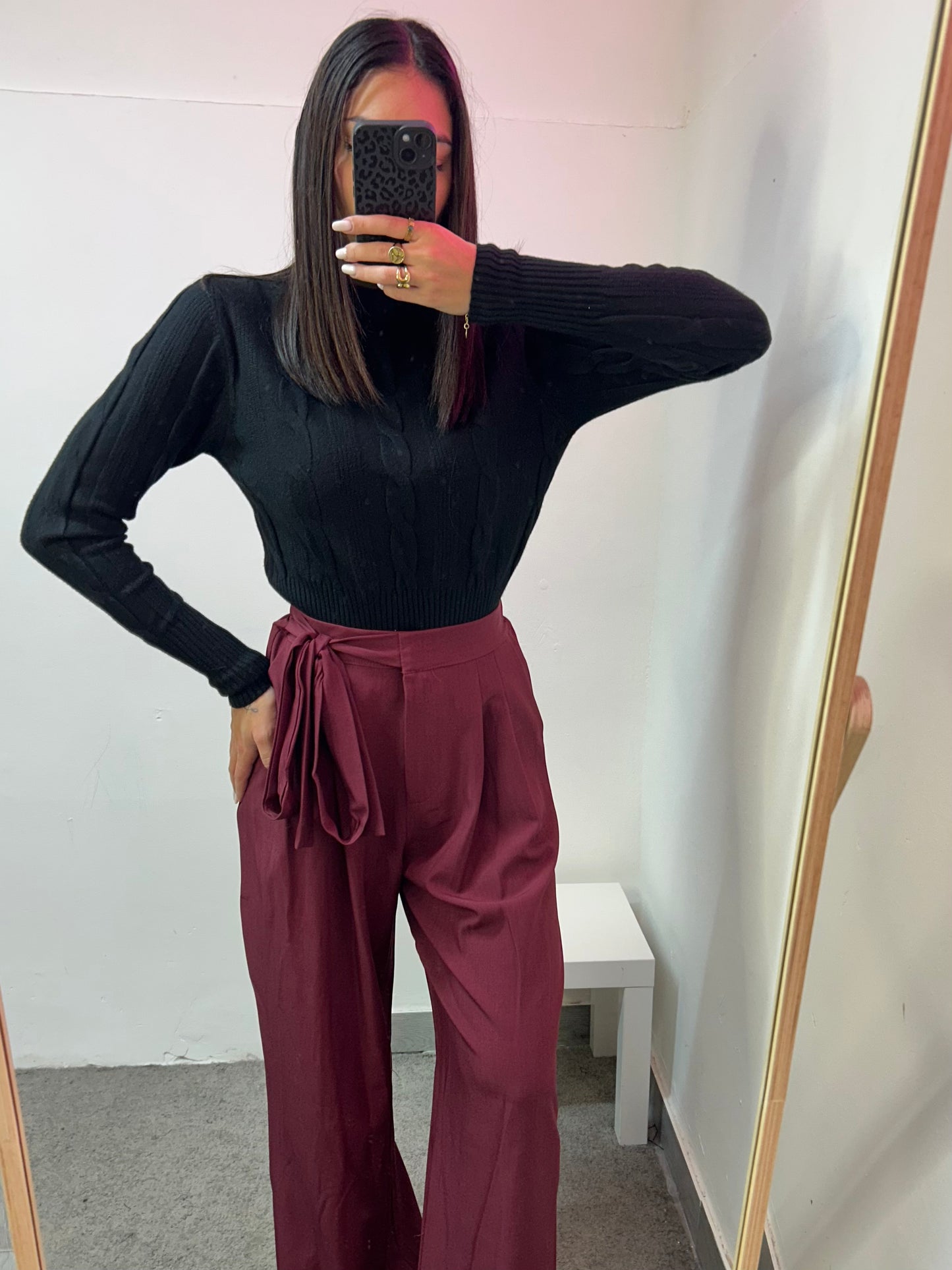 PANTALONE BORDEAUX FIOCCO