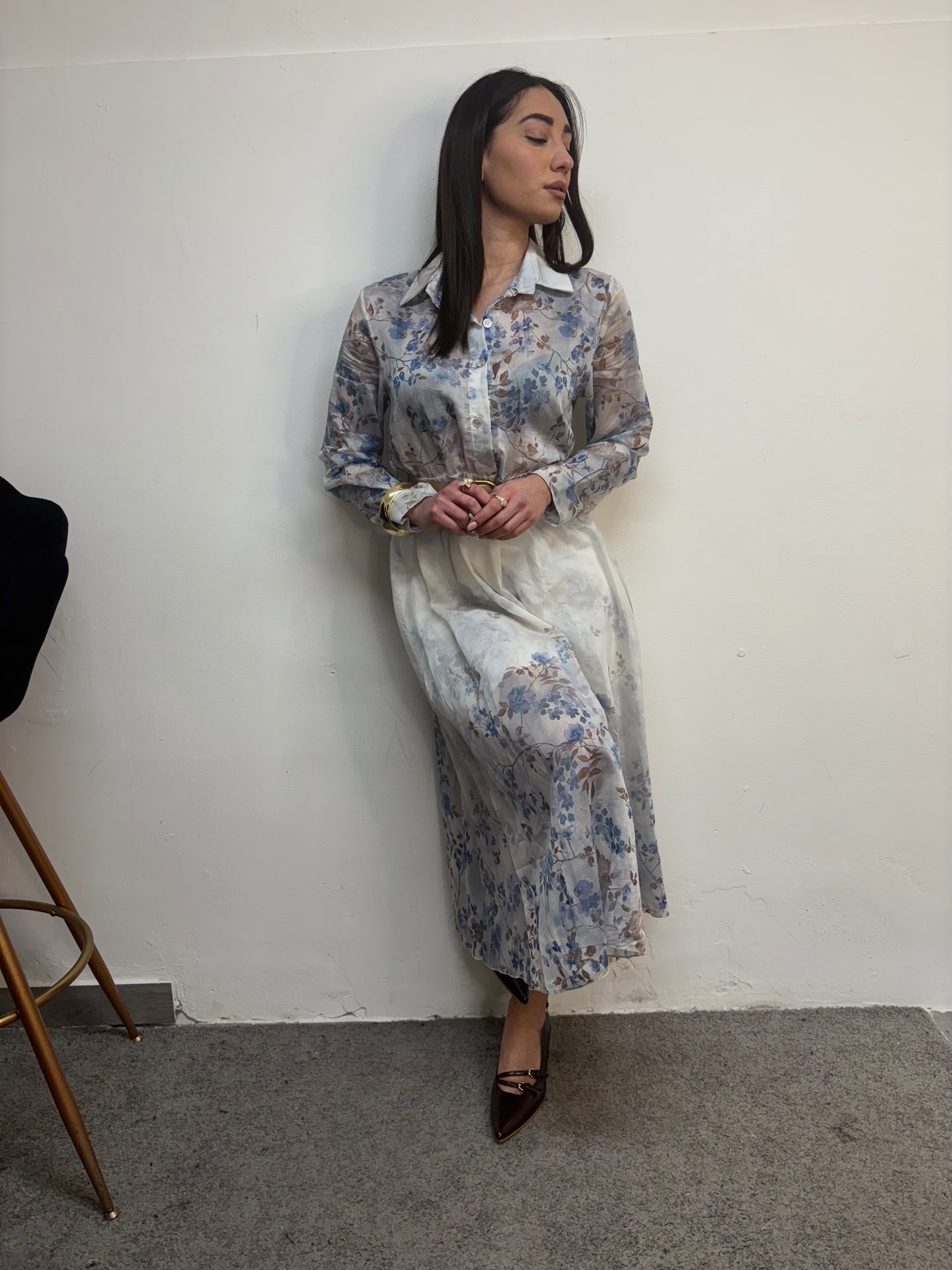 DRESS FLOWER BLUE