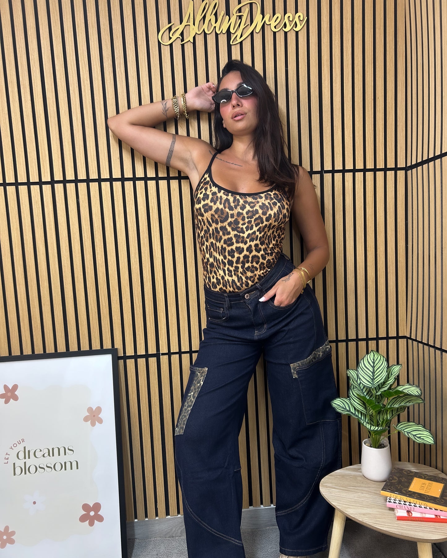JEANS BALOON LAVAGGIO ZERO ANIMALIER