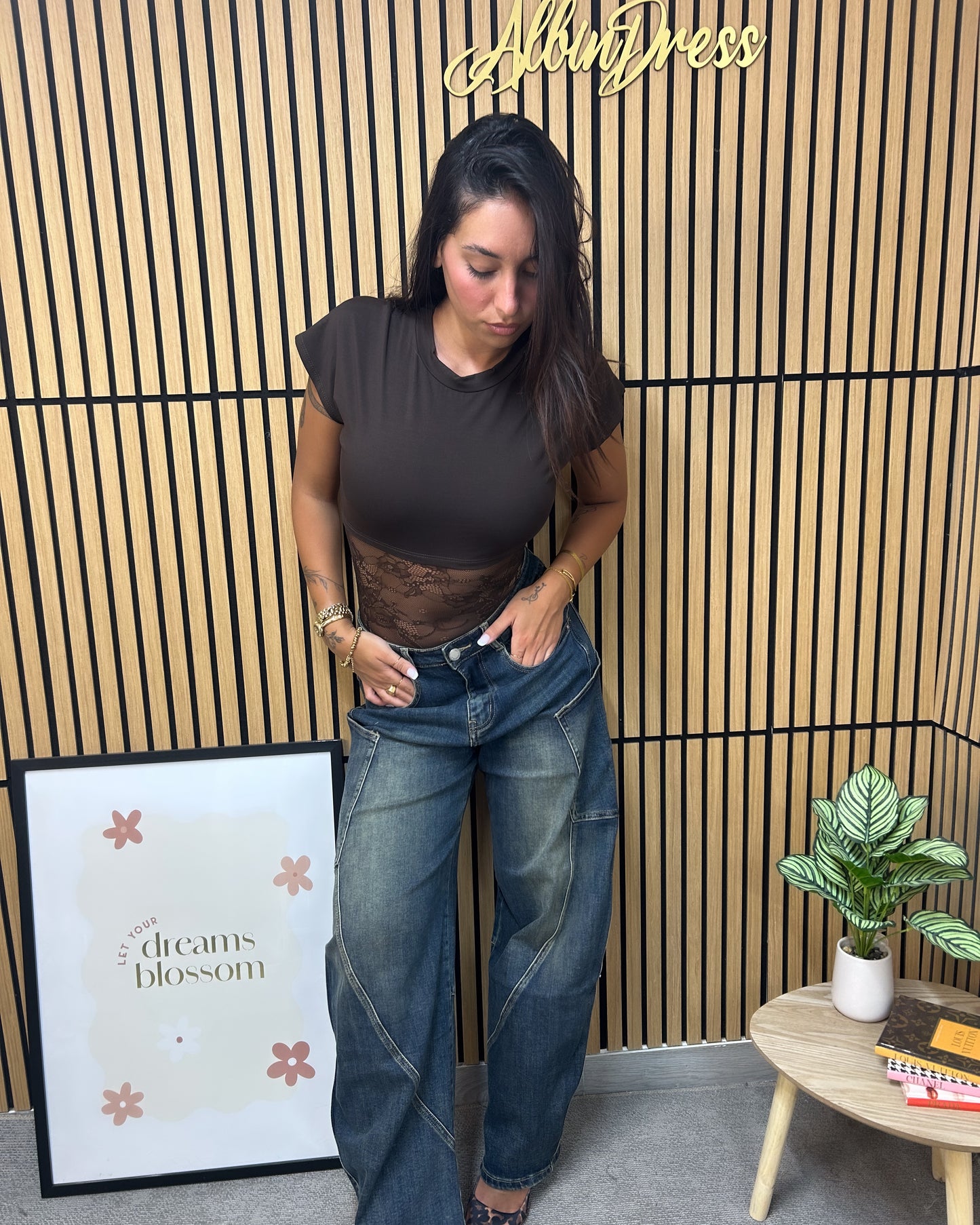 JEANS BALOON SABBIA