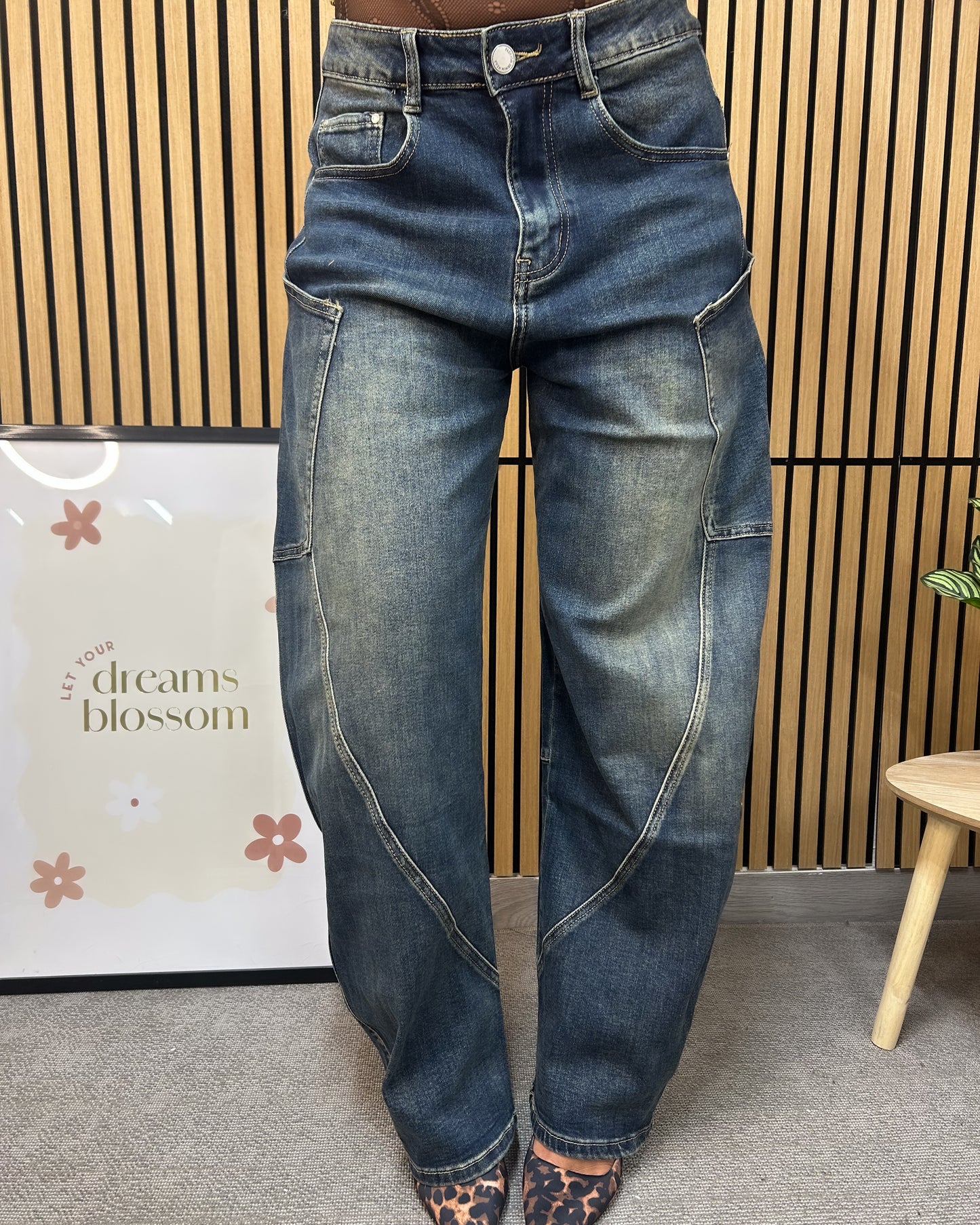 JEANS BALOON SABBIA