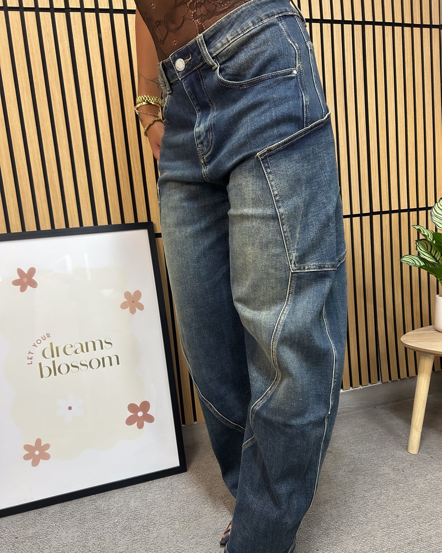JEANS BALOON SABBIA