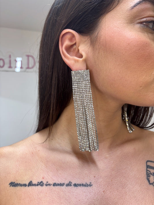 ORECCHINO PENDENTE STRASS