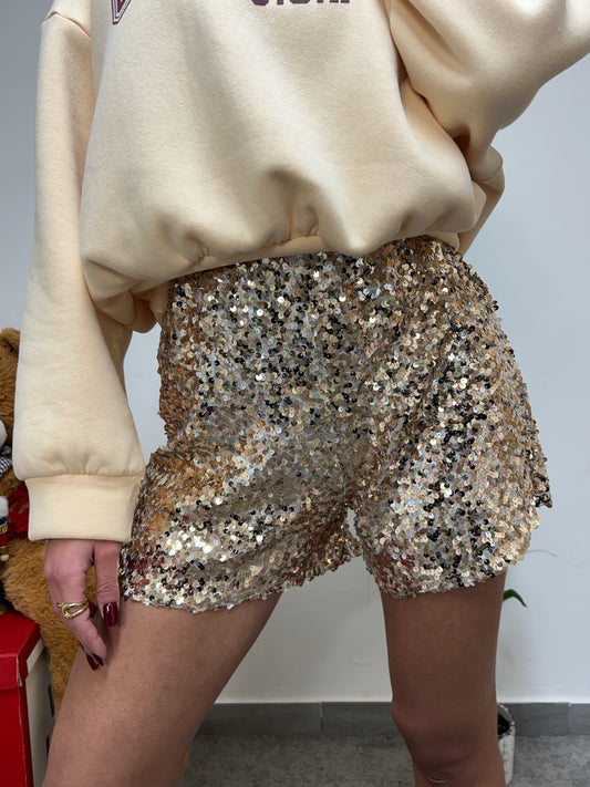 SHORT PAILLETTES GOLD